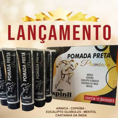 Pomada eucalipto menthol e canfora preta 135g 1 unidade