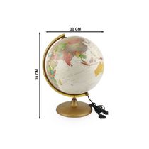 Globo Terrestre Geográfico Decorativo Iluminado Bivolt Discovery Creátion 30cm Tecnodidattica