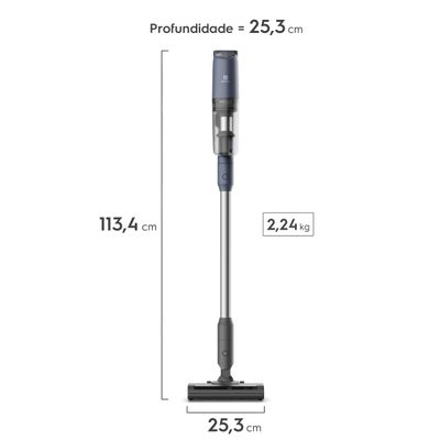 Aspirador de Pó Vertical Sem Fio Electrolux Ergorapido 3 em 1 Cyclonic Power 30 min Azul (PTEC101) Bivolt