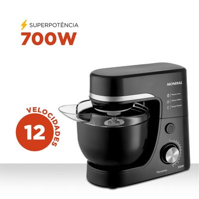 Batedeira Planetária Mondial BP03 Preta 127V 127V