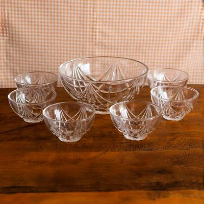 Conjunto 7 Peças Sobremesa Sun 1,8L Vidro Wolff Transparente