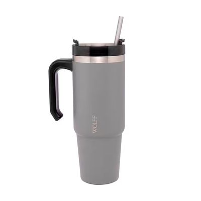 Caneca Térmica SlimTerm 890ml Canudo Wolff Cinza