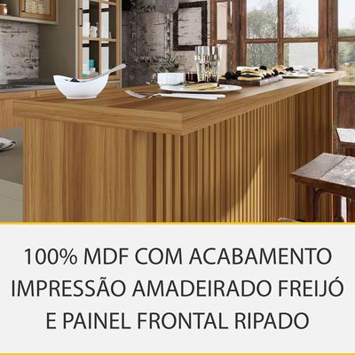 Painel de Ilha em MDF 15mm 200cm de largura Nature Nesher Nature