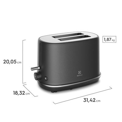 Torradeira Elétrica Electrolux Inox Preta Expert com 7 Níveis de Tostagem (TOP70) 127V