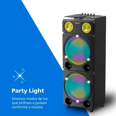 Caixa de Som Bluetooth Party Speaker TAX5509/78 Philips Preto / Bivolt