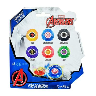 Pião Infinity Nado Avengers Plastic Series Capitão América
