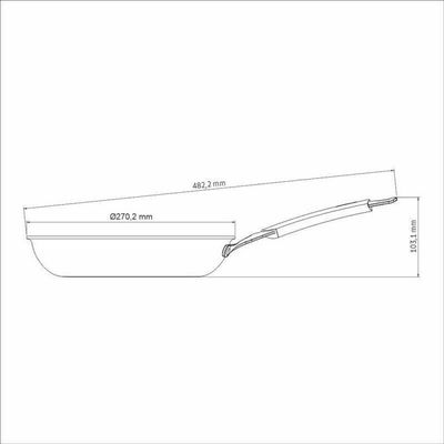 Frigideira Tramontina Romagna Aço Inox E Alumínio 25cm Com Revestimento Cerâmico Black Stone