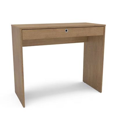 Mesa Escrivaninha Conquista 1 Gaveta MDP Compacta Corrediça Metálica Pintura UV Politorno Freijó