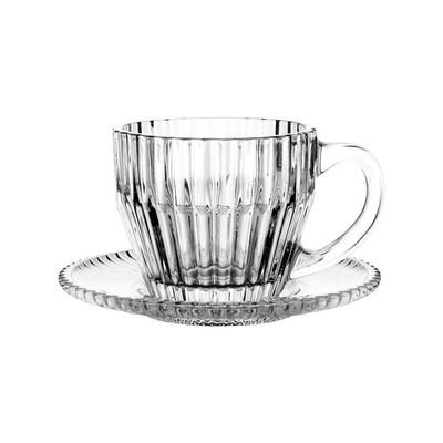 Conjunto 4 Xícaras de Café Império 110ml com Pires Wolff Transparente