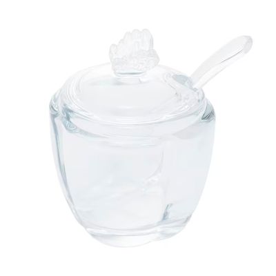 Açucareiro com Colher Tampa Butterfly 130ml Vidro Wolff n/a