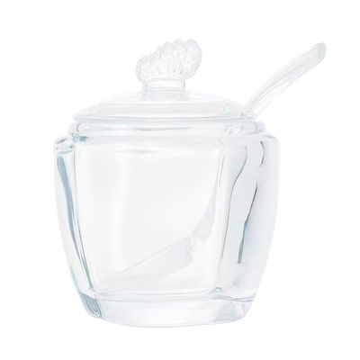 Açucareiro com Colher Tampa Butterfly 130ml Vidro Wolff n/a