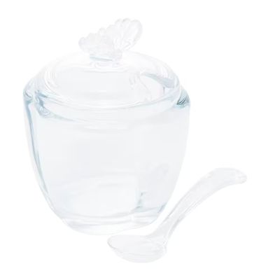 Açucareiro com Colher Tampa Butterfly 130ml Vidro Wolff n/a
