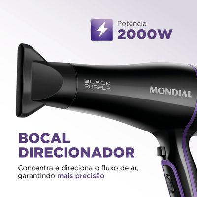 Secador de Cabelos Mondial Preto 2000W SCN-01 110