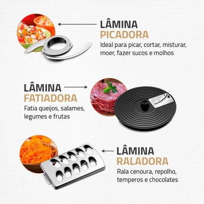 Multiprocessador Turbo Chef 7 em 1 Mondial Preto 1000W MPN-01-BE 110