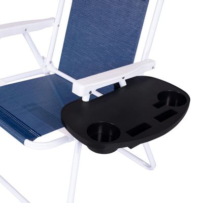 Mesa Portátil para Cadeira de Praia Preta