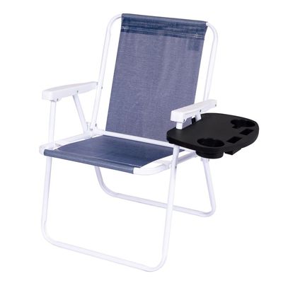 Mesa Portátil para Cadeira de Praia Preta