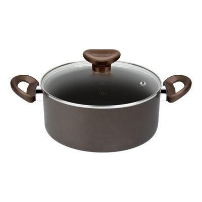 Conjunto de Panelas 5 Peças Rochedo Expert Antiaderente Chocolate