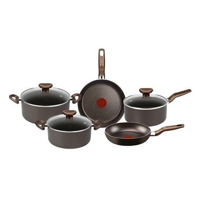 Conjunto de Panelas 5 Peças Rochedo Expert Antiaderente Chocolate
