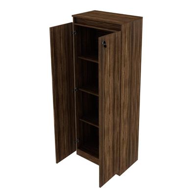 Armário Estante para Escritório com 2 Portas e Chave ME4151 Nogal Tecnomobili
