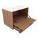 Balcão Gabinete Suspenso 60cm com 1 Porta e 1 Gaveta BN3613 Amêndoa/Mármore Branco SEM CUBA