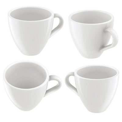 Kit Xícaras de Café Expresso e Pires Tramontina Paola em Porcelana 95ml 12 Peças