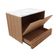 Balcão Gabinete Suspenso 60cm com 1 Porta e 1 Gaveta BN3613 Amêndoa/Mármore Branco SEM CUBA