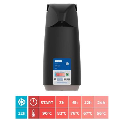 Garrafa Térmica para Café Chá Chimarrão 1 Litro Tramontina Exata Preto com Ampola de Vidro