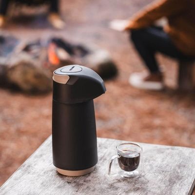 Garrafa Térmica para Café Chá Chimarrão 1 Litro Tramontina Exata Preto com Ampola de Vidro