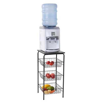 Fruteira Utimil com 3 Cestos Preta Preto