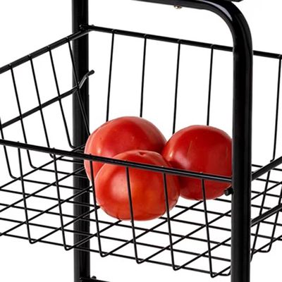 Fruteira Utimil com 3 Cestos Preta Preto