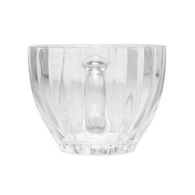 Conjunto 6 Xicaras Chá Pétala 200ml Vidro com Pires Elegante Wolff Transparente