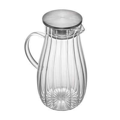 Jarra de Vidro Classic 1,75L com Tampa Design Elegante Wolff Transparente