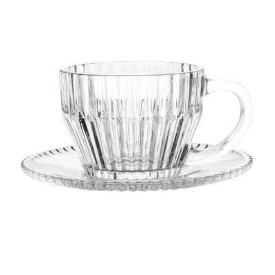 Conjunto 4 Xícaras de Chá Império 220ml com Pires Wolff Transparente