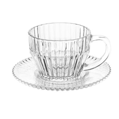 Conjunto 4 Xícaras de Chá Império 220ml com Pires Wolff Transparente