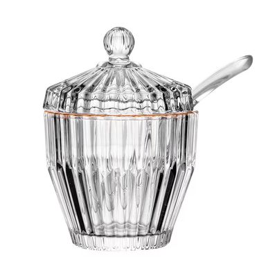 Açucareiro com Colher Império Cristal Fio de Ouro Wolff n/a