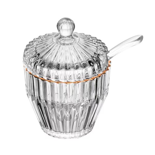 Açucareiro com Colher Império Cristal Fio de Ouro Wolff n/a