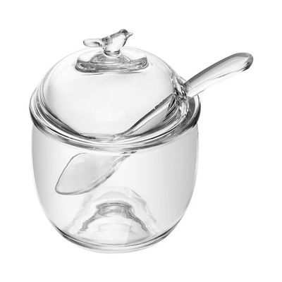 Açucareiro com Colher Tampa Bird 150ml Cristal Ecológico Wolff n/a