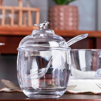 Açucareiro com Colher Tampa Bird 150ml Cristal Ecológico Wolff n/a