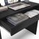 Mesa Escrivaninha Conquista 1 Gaveta MDP Compacta Corrediça Metálica Pintura UV Politorno Preto