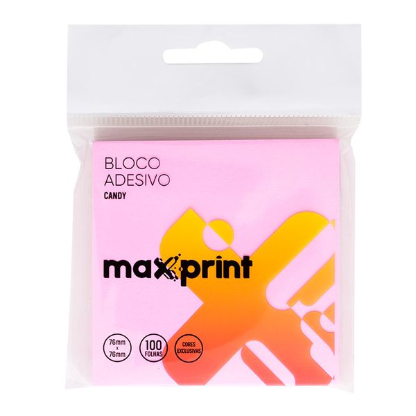 Bloco Adesivo Candy 76x76MM 100 Folhas Maxprint Bloco Adesivo Candy 76x76MM 100 Folhas Maxprint