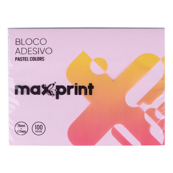 Bloco Adesivo Maxprint Pastel Colors 76x102mm com 100 Folhas Bloco Adesivo Maxprint Pastel Colors 76x102mm com 100 Folhas