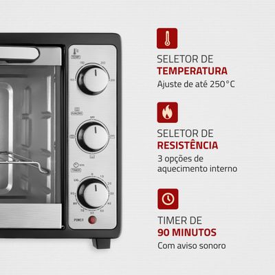 Forno Elétrico Mondial 52L Grand Family II - FR-52 110