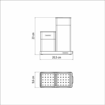 Organizador Multiúso Tramontina Aço Inox E Poliestireno