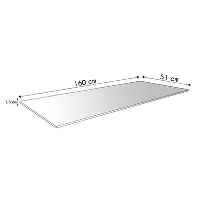 Tampo Para Balcão De Cozinha 160cm Amêndoa