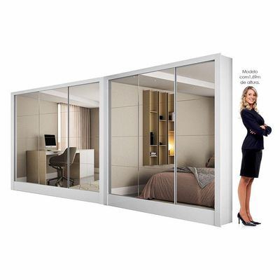 Closet Casal Duplo Dubai 6 Portas Premium 6 Gavetas Branco
