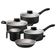 Jogo de Panelas Tramontina Preto 5 Peças Linz Aluminio Antiaderente Starflon Max Tampa de Vidro