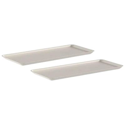 Kit 2 Tampas para Cesto Flow 4,5 ou 6,6 Litros Bege 34x15x1,3cm Ou Tampa para Caixa Organizadora