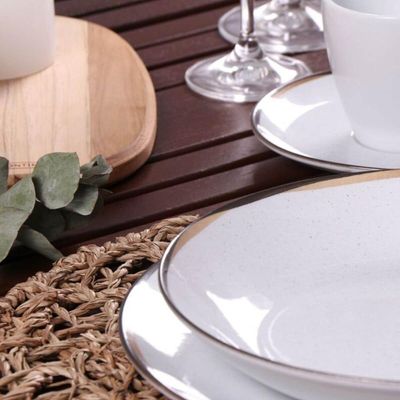 Conjunto 6 Pratos Rasos Tramontina 25cm Canyon em Porcelana Decorada Cozinha