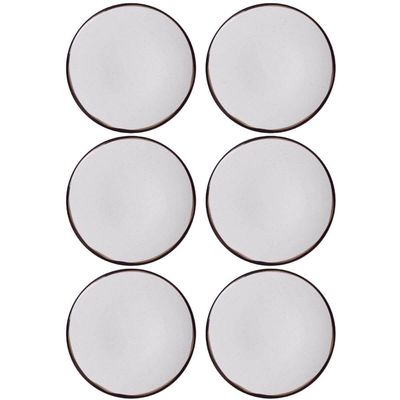 Conjunto 6 Pratos Rasos Tramontina 25cm Canyon em Porcelana Decorada Cozinha