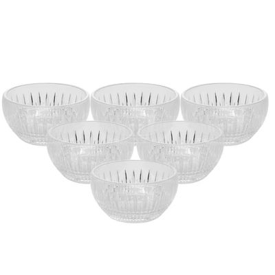Conjunto 6 Bowls Queen 300ml Cristal Elegante Wolff Transparente